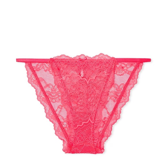 Victoria's Secret Dream Angels Mini String Bikini Panty Hot Pink Large NEW - Picture 2 of 4